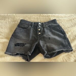 Old Navy Black Distressed Women Shorts